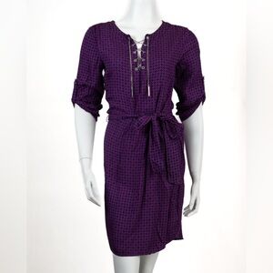 Michael Kors Purple Long Sleeve Dress